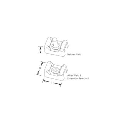 CD Cable Tie Base Weld Studs